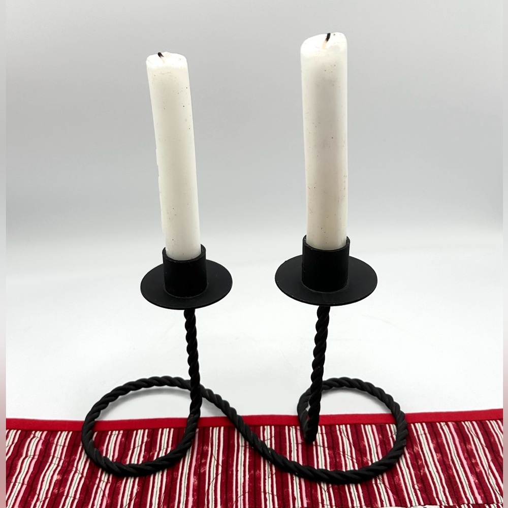 Twisted Iron Rustic Candle Holder. Industrial. - Picture 2 of 10